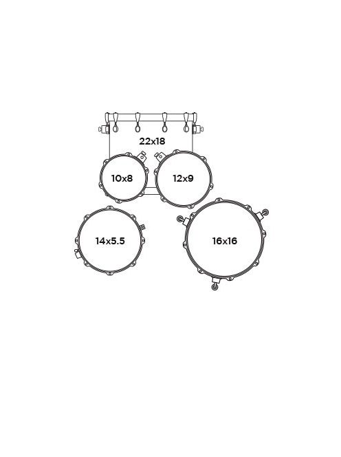 Mapex Armory Rock Shell Pack (22-10-12-16-14S) AR529SET