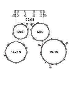 Mapex Armory Rock Shell Pack (22-10-12-16-14S) AR529STK