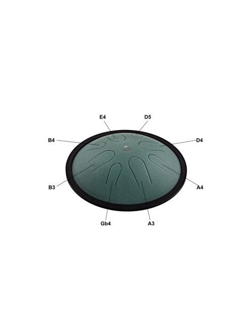 MEINL Sonic Energy 10" Compact Steel Nyelvdob, B Minor, 8 Notes, 432 Hz, Dark Green CSTD1DG