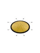 MEINL Sonic Energy 10" Compact Steel Nyelvdob, D Minor, 8 Notes, 432 Hz, Gold CSTD3G