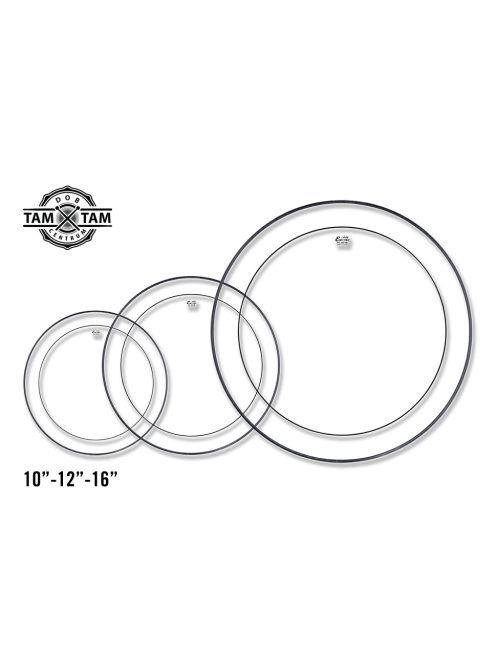 Remo Encore Pinstripe Clear dobbőr szett ( 10"-12"-16" ) EN-1472-PS-PP