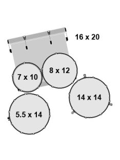   Gretsch Energy dobszerelés ( 20-10-12-14-14S") GEX-E605-4-BK