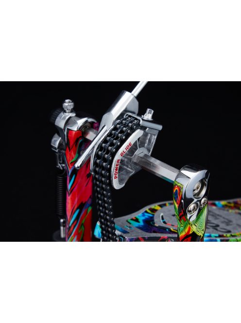 TAMA 50th Limited Iron Cobra Power Glide Dupla Pedal - Marble Psychedelic Rainbow Finish  HP900PWMPR