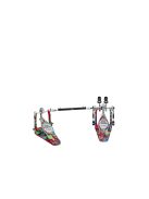 TAMA 50th Limited Iron Cobra Rolling Glide Dupla Pedal - Marble Psychedelic Rainbow Finish  HP900RWMPR