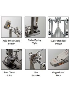 Tama Speed Cobra dupla pedál, tokkal HP910LWN