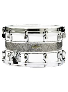   TAMA Starclassic Maple pergődob 14" x 8"  Silver Snow Racing Stripe MAS148-SSR