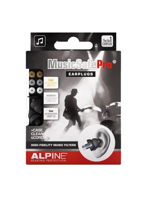 Alpine MusicSafe Pro füldugó zenészeknek, DJ-knek fekete  MusicSafePro_BK