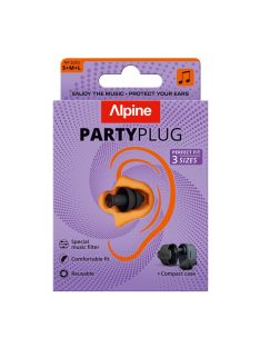   Alpine PartyPlug füldugó fesztiválra, koncertre, buliba  fekete PARTYPLUG_BK
