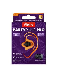   Alpine PartyPlug Pro füldugó fesztiválra, koncertre, szórakozóhelyre fekete PARTYPLUG_PRO_BK