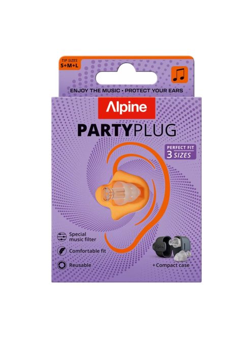 Alpine PartyPlug füldugó fesztiválra, koncertre, buliba  átlátszó PARTYPLUG_TR