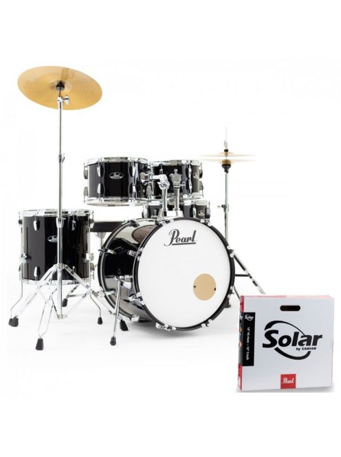 Pearl Roadshow dobfelszerelés (20-10-12-14-14S)  Jet Black szín+ HW+ Sabian Cymb + dobszék